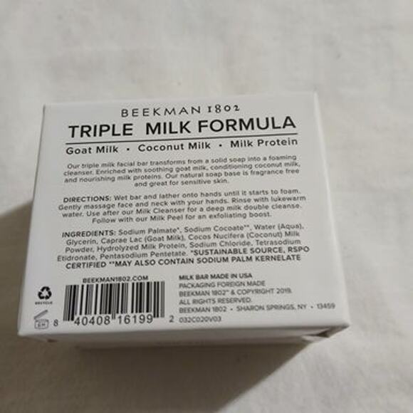 Set of (2) Beekman 1802 TRIPLE MILK BAR 3.5 oz ea Made in USA NIB - Picture 4 of 10